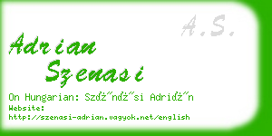 adrian szenasi business card